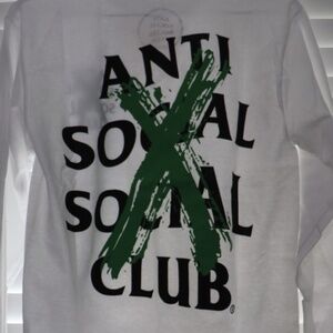 Anti Social Social Club x Fragment “Green X” Long Sleeve Tee (White)